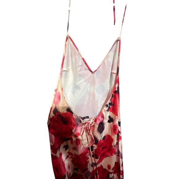 Victorias Secret Satin Floral Slip Dress Red & White Small - Picture 5 of 6